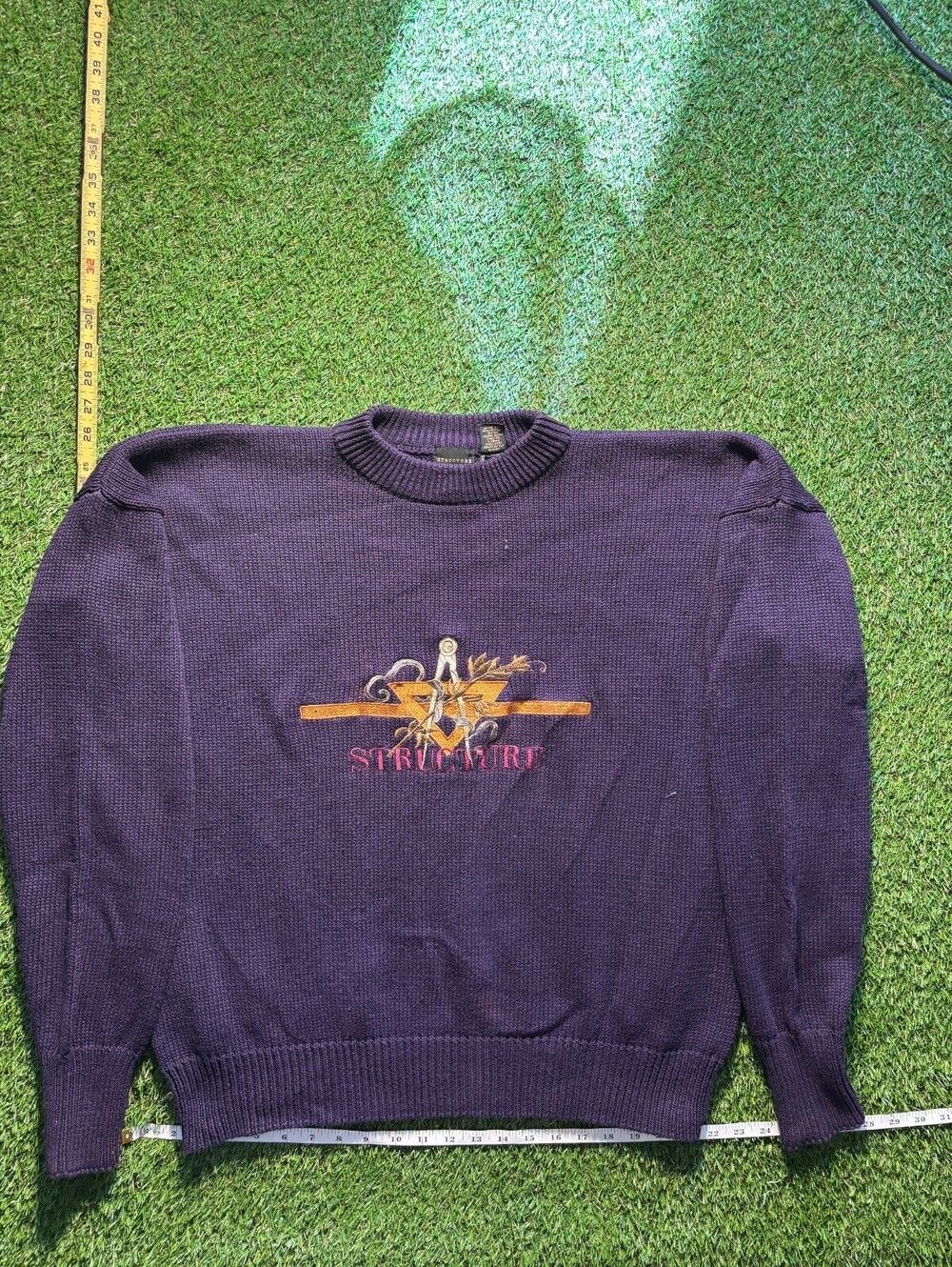 90s structure sweater XL